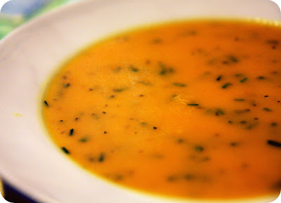 Velouté de légumes à la ciboulette