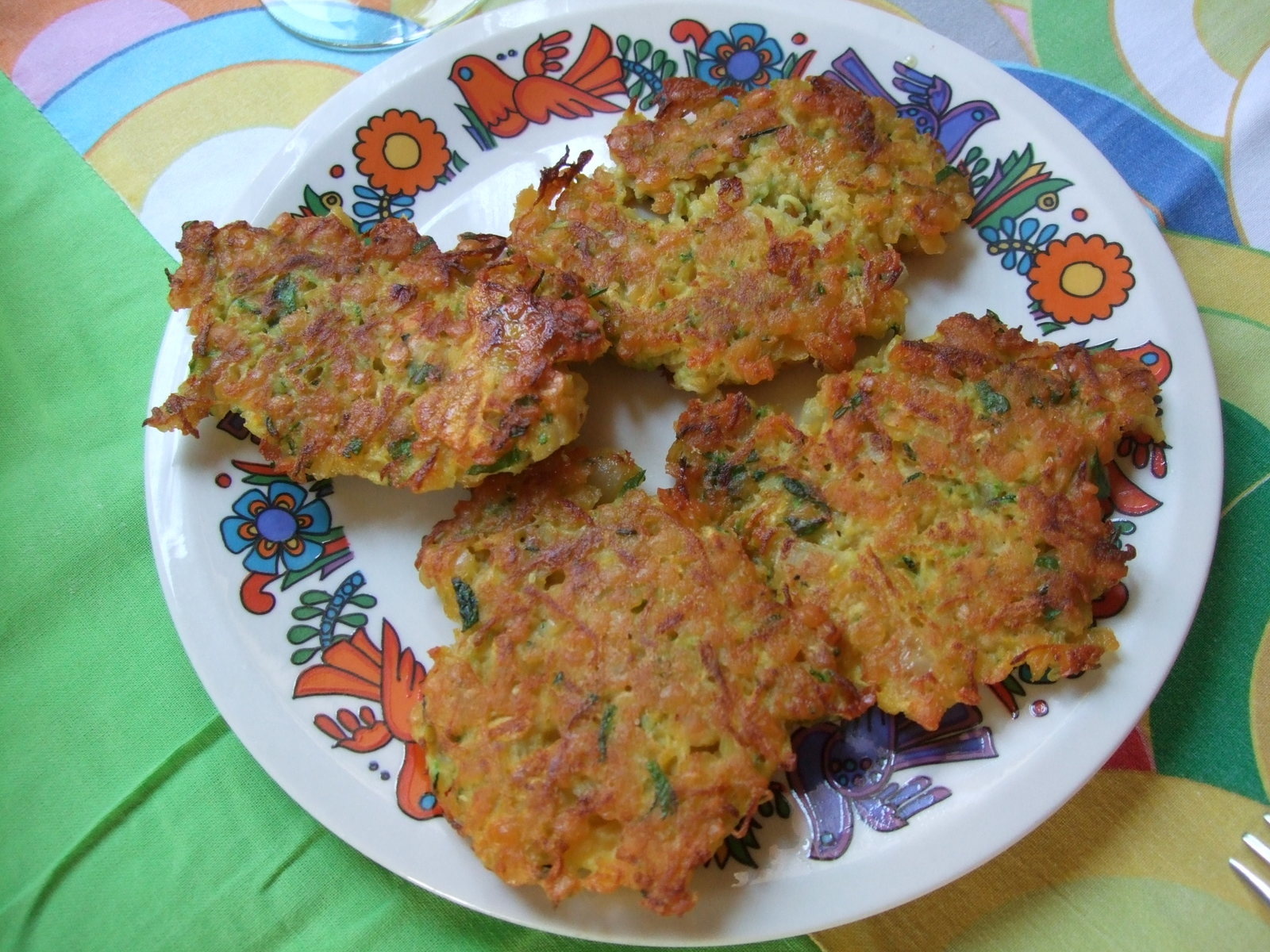 Galettes de courgettes et lentilles corail