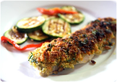 Poisson au four en croûte d’herbes aromatiques