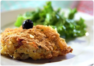 Morue gratinée au jambon cru