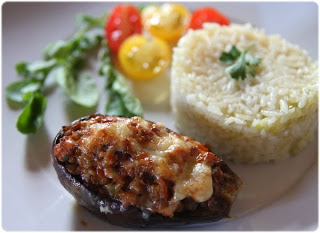 Aubergines farcies au thon