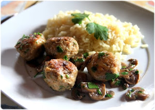 Boulettes de poulet aux champignons