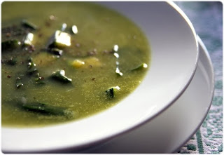 Soupe de courgettes aux épinards