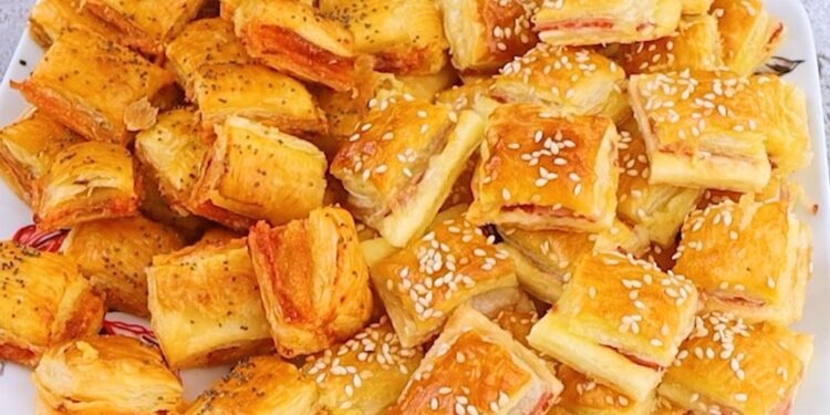 Čtverečky z listového těsta: Dvě příchutě pro lákavý předkrm!