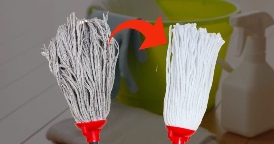 Špinavý mop, domácí trik, díky kterému bude za 5 minut vypadat znovu jako nový