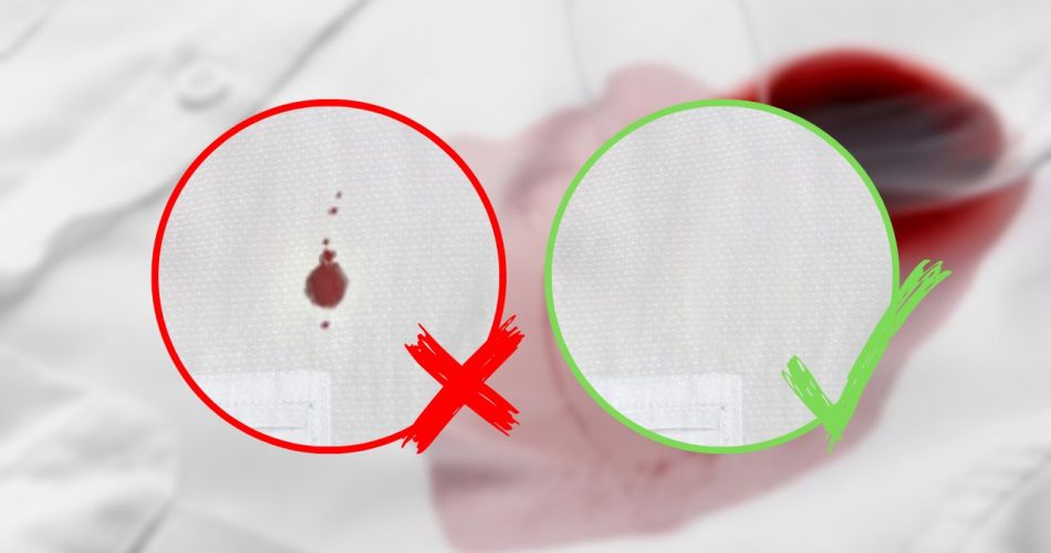 Skvrny od červeného vína na oblečení, odstraňte je touto přírodní metodou
