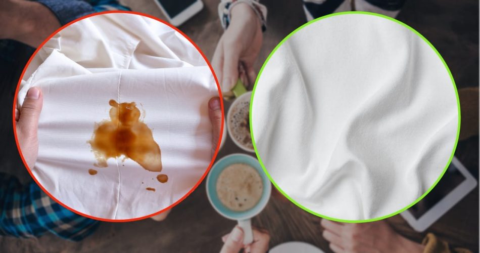Skvrny od kávy na oblečení, jejich odstranění je velmi jednoduché: stačí 3 kuchyňské ingredience